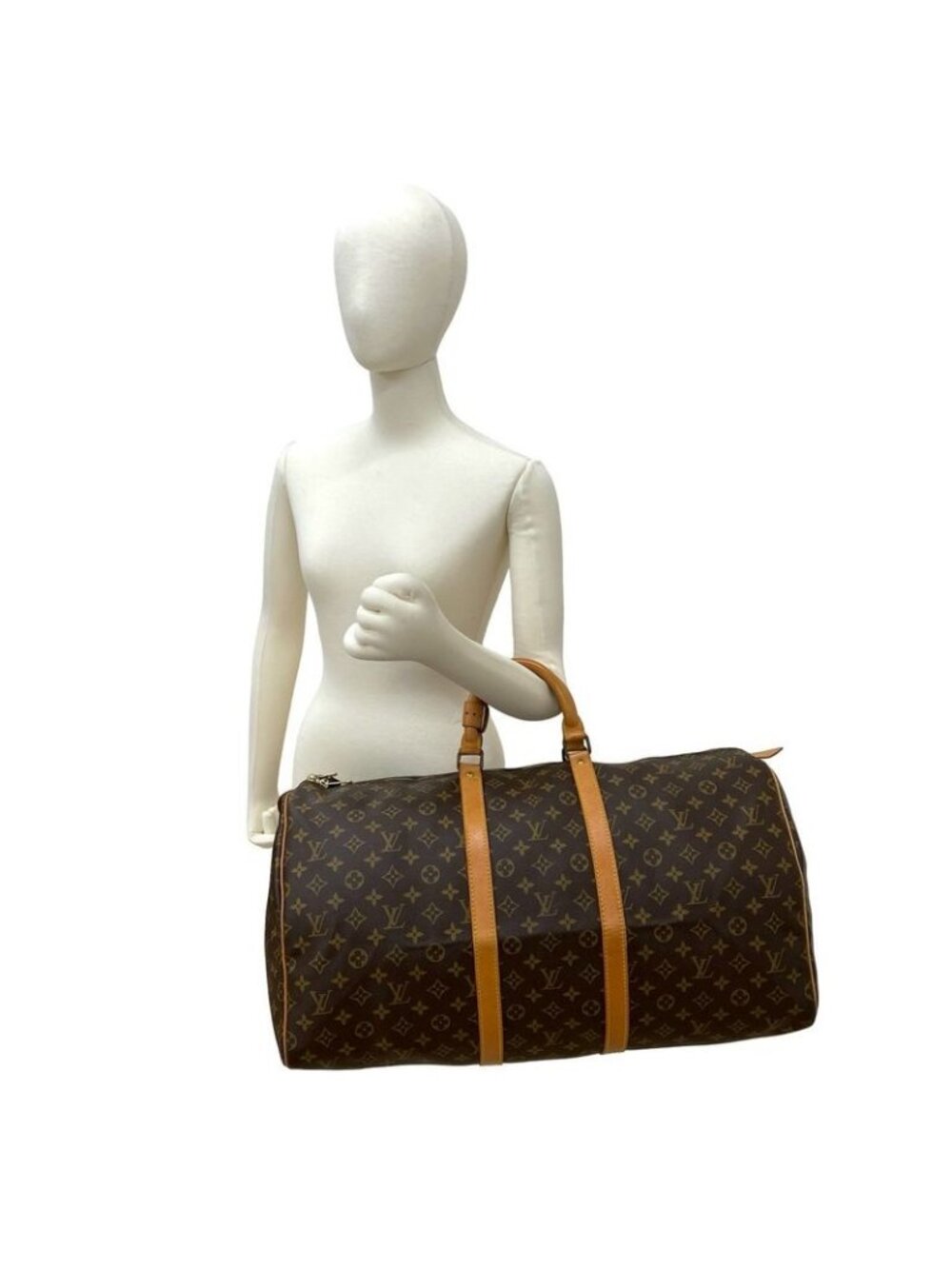 Louis Vuitton Vintage Speedy 55 Leather Boston Bag Brown - Picture 2 of 9